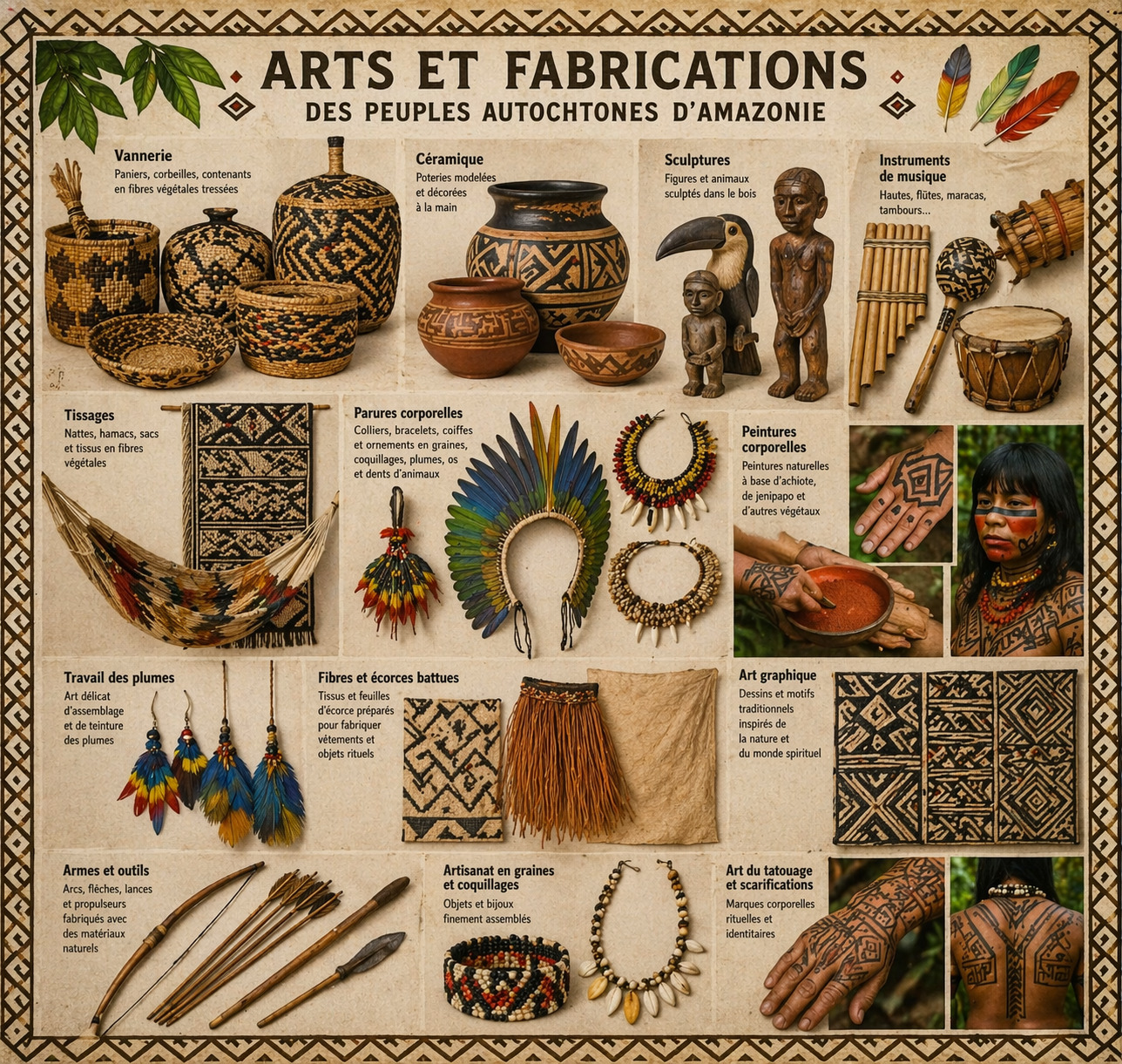 Art corporel et artisanat traditionnel du peuple Munduruku